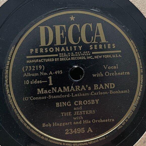 Bing Crosby St. Patrick's Day 5 Record Set Vinyl / 10" Media - Copyright 1946 - Picture 3 of 16